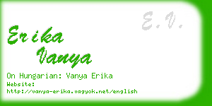 erika vanya business card